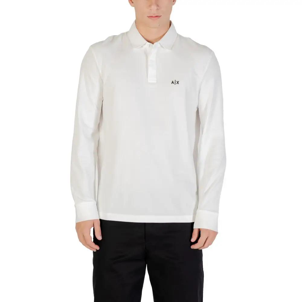 T-shirt manches longues en coton crème Armani Exchange