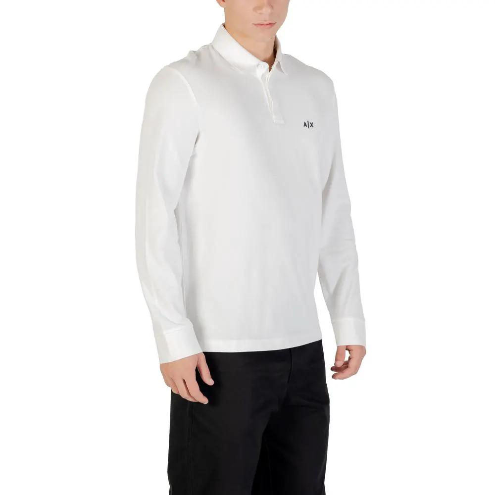 T-shirt manches longues en coton crème Armani Exchange