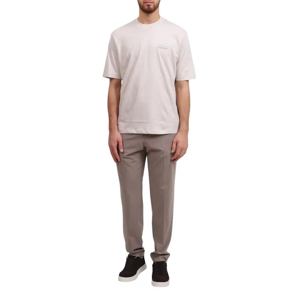 Armani Exchange Beige Lyocell Casual Pants