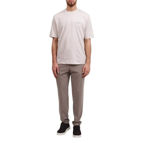 Pantalon décontracté Armani Exchange en lyocell beige