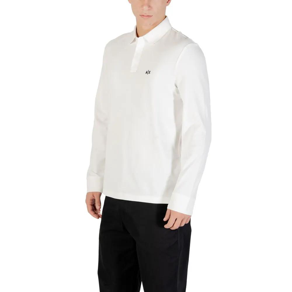 T-shirt manches longues en coton crème Armani Exchange