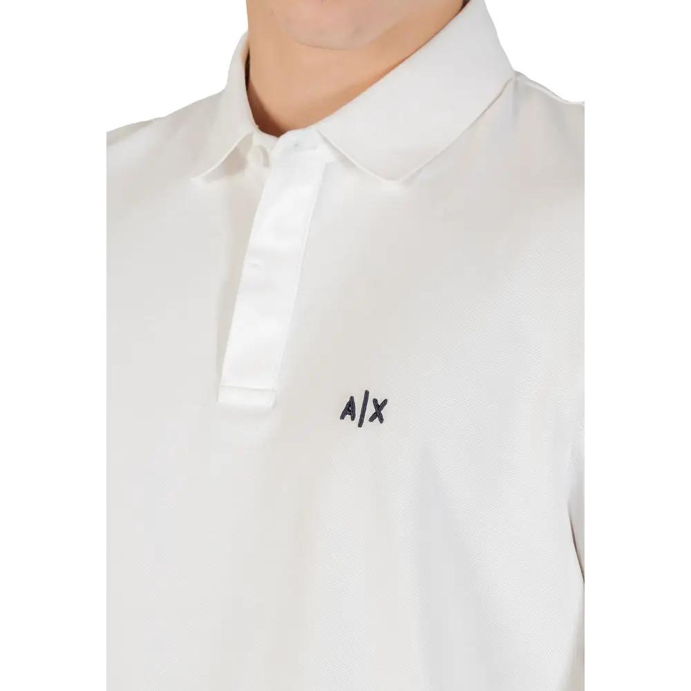 T-shirt manches longues en coton crème Armani Exchange