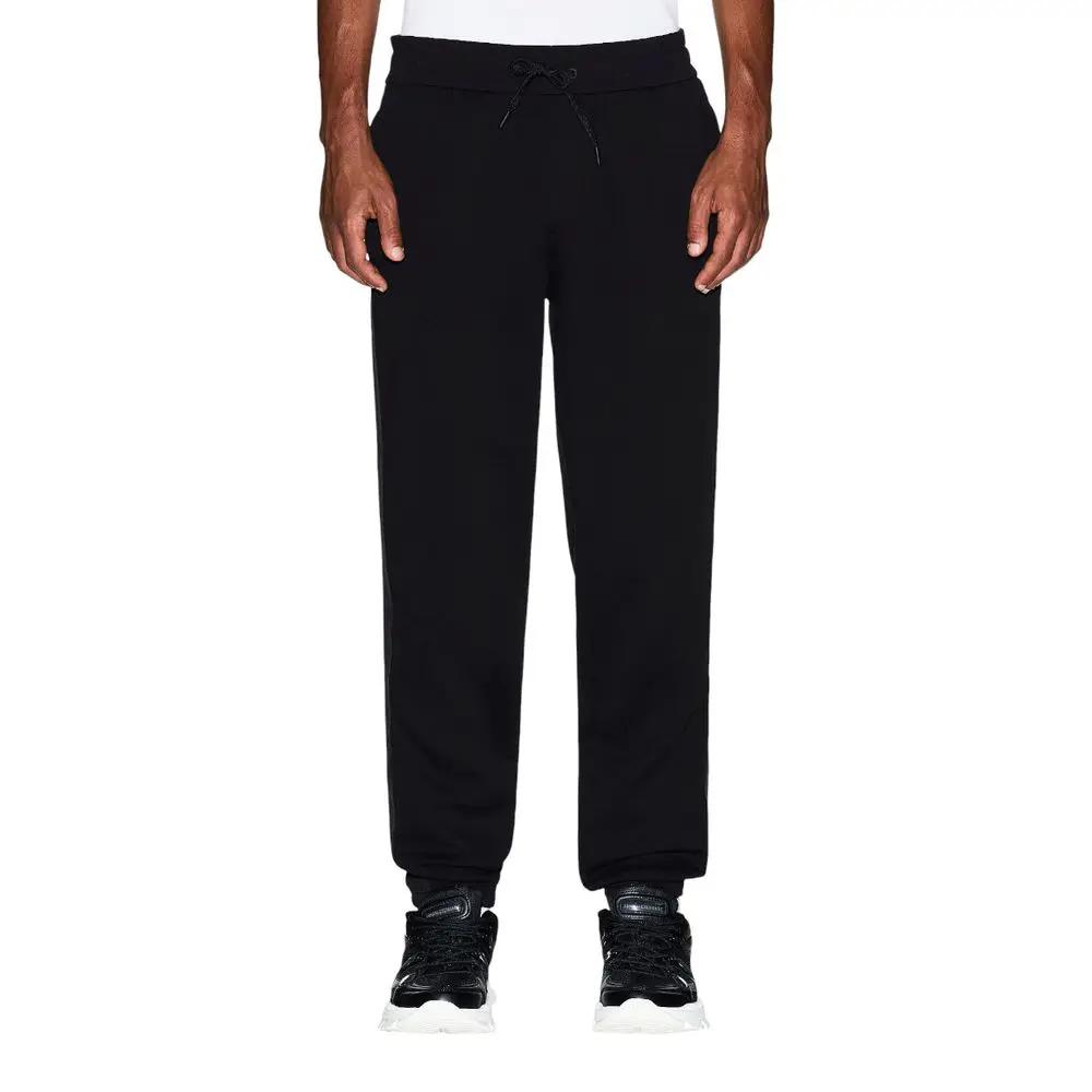 Armani Exchange Black Cotton Joggers (Workout Pants)
