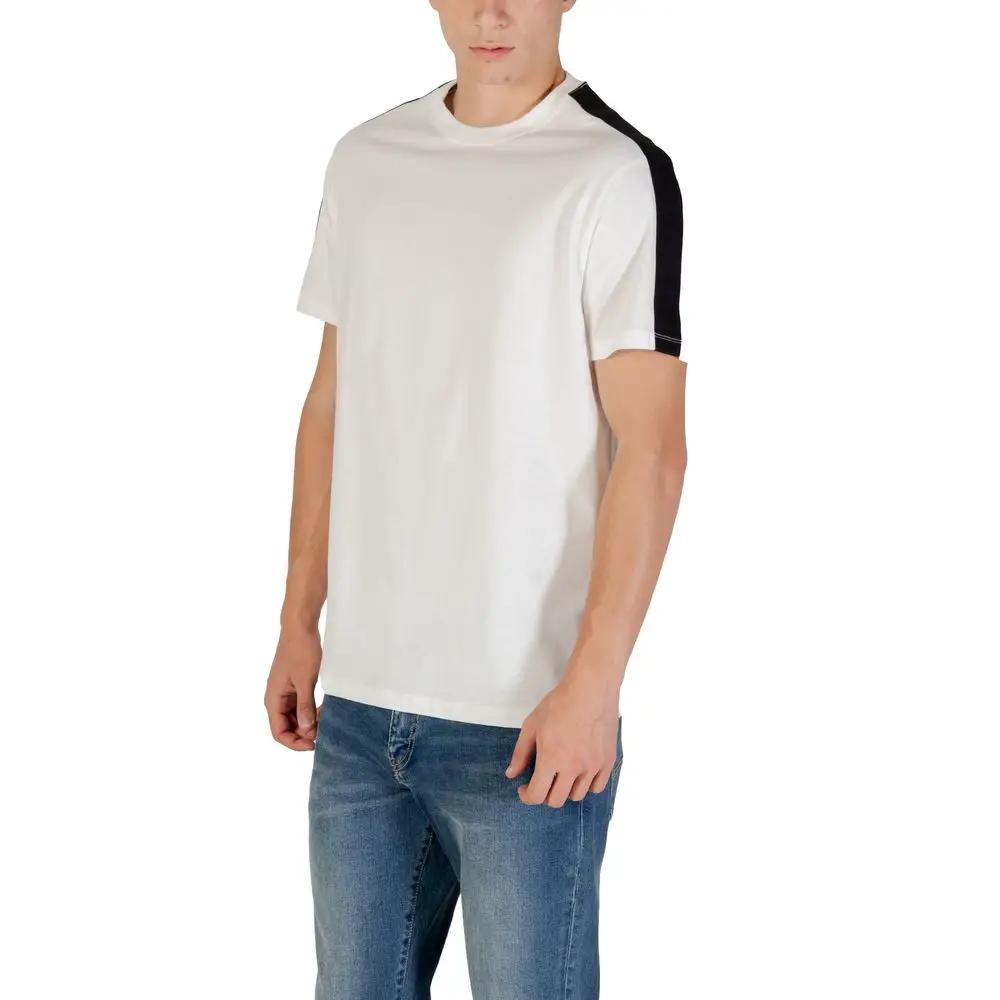 T-shirt en coton crème Armani Exchange
