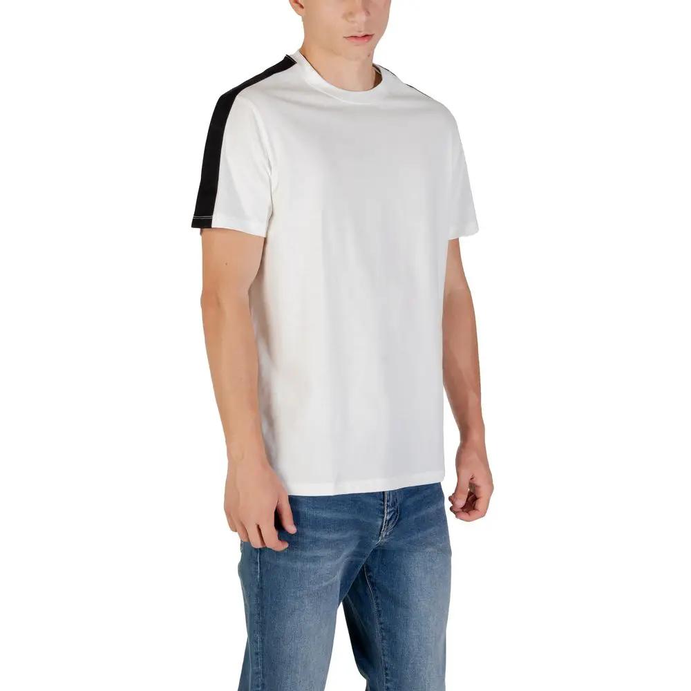 T-shirt en coton crème Armani Exchange