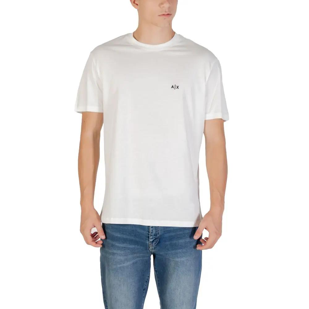 T-shirt en coton crème Armani Exchange