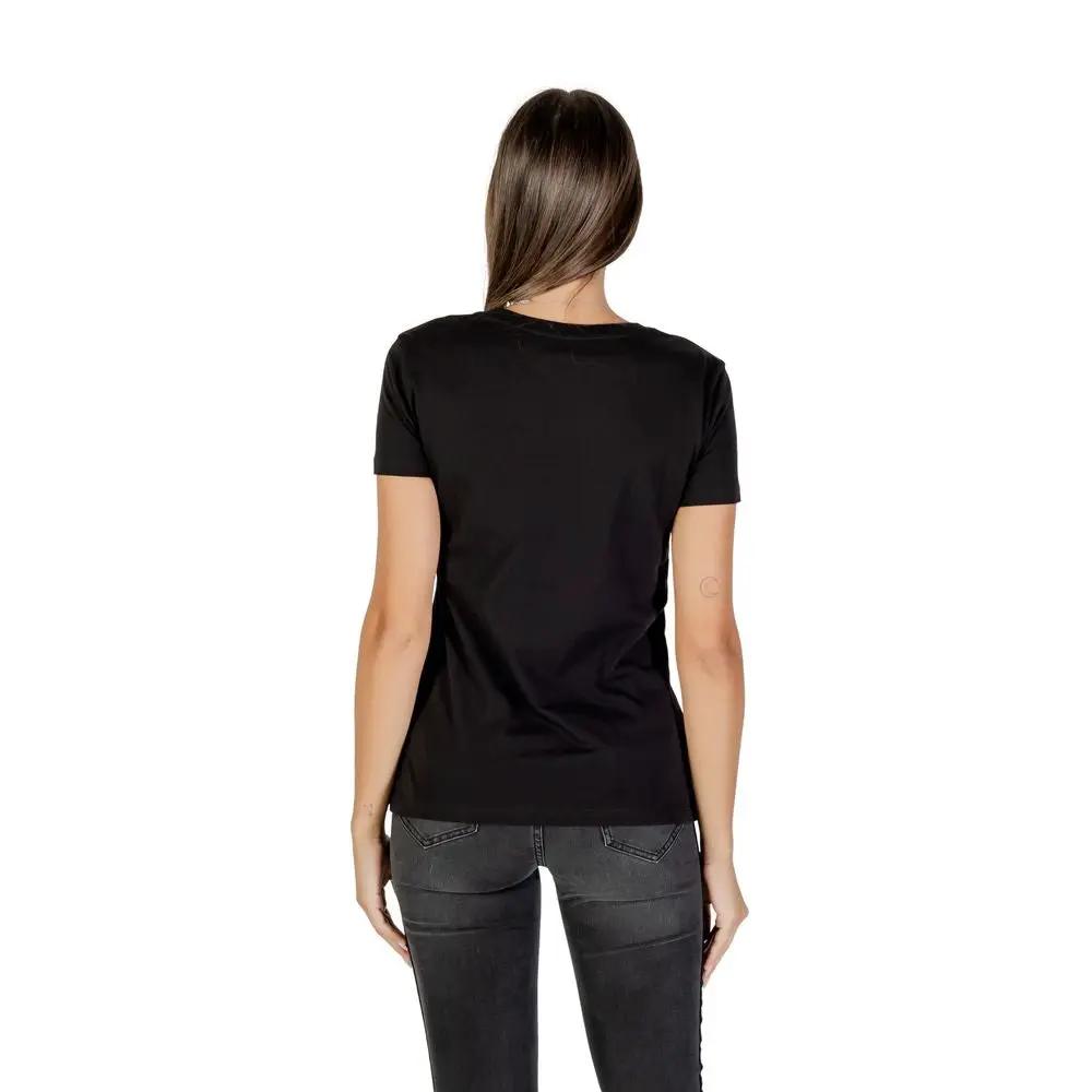 Armani Exchange Black Cotton T-Shirt