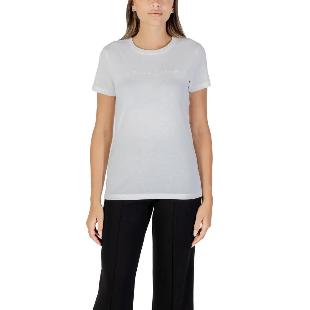 Armani Exchange White Cotton T-Shirt