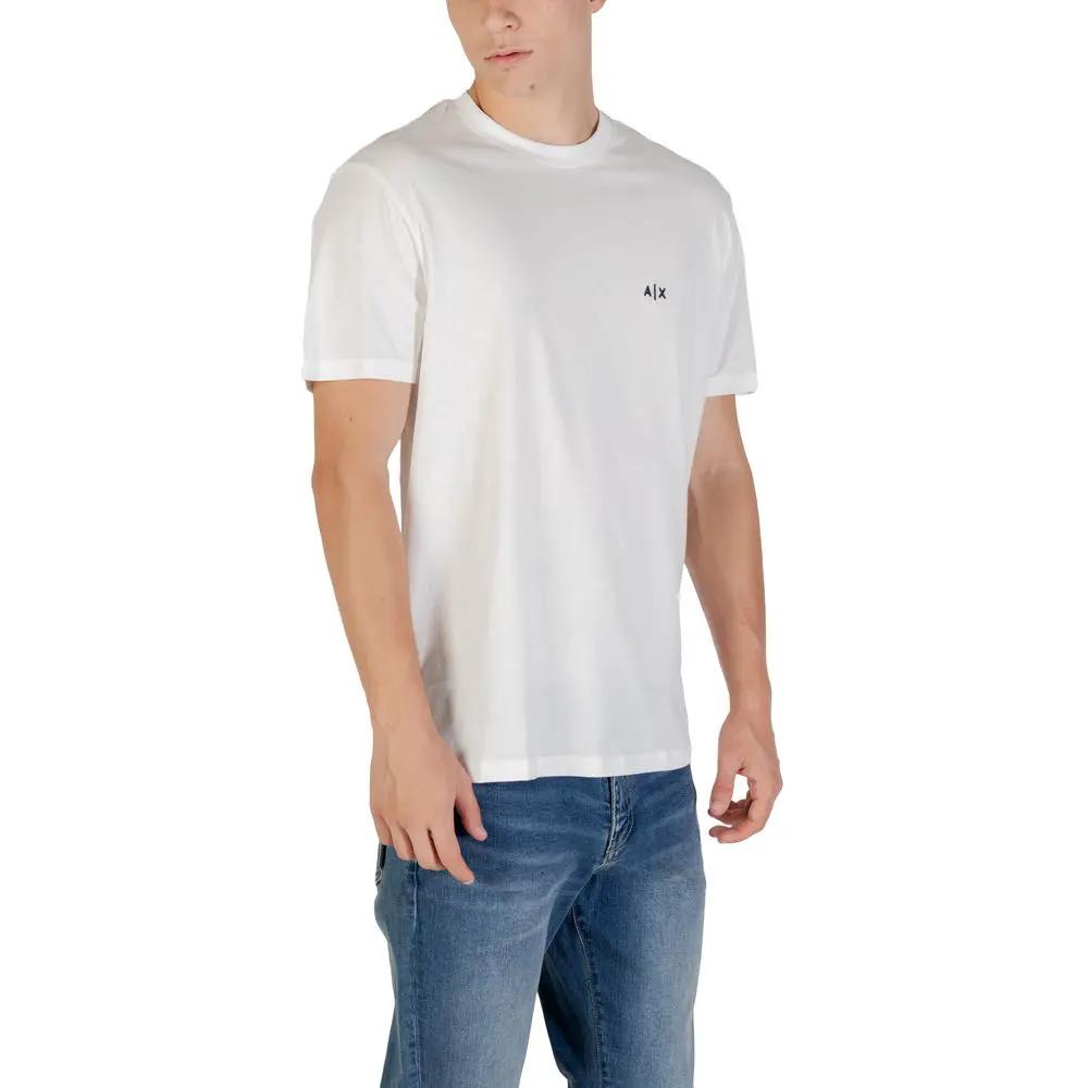 Armani Exchange Armani Exchange Cream Cotton T-Shirt