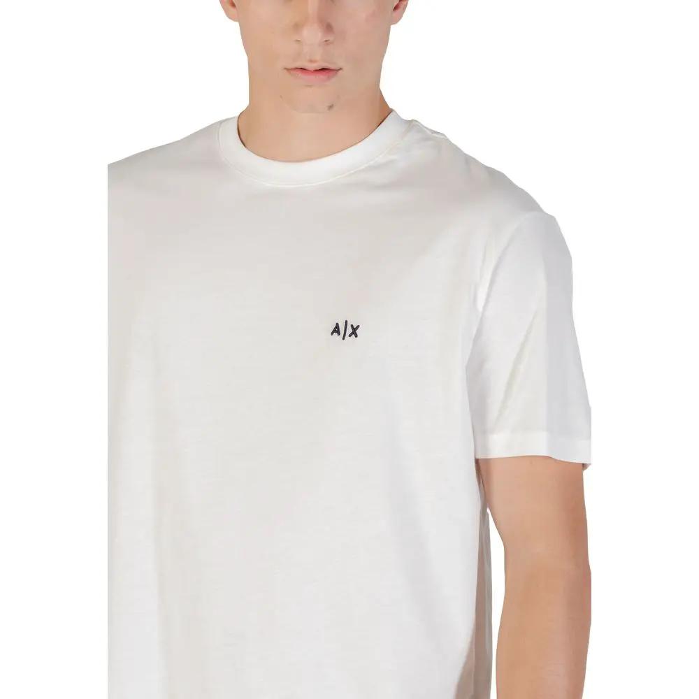 T-shirt en coton crème Armani Exchange