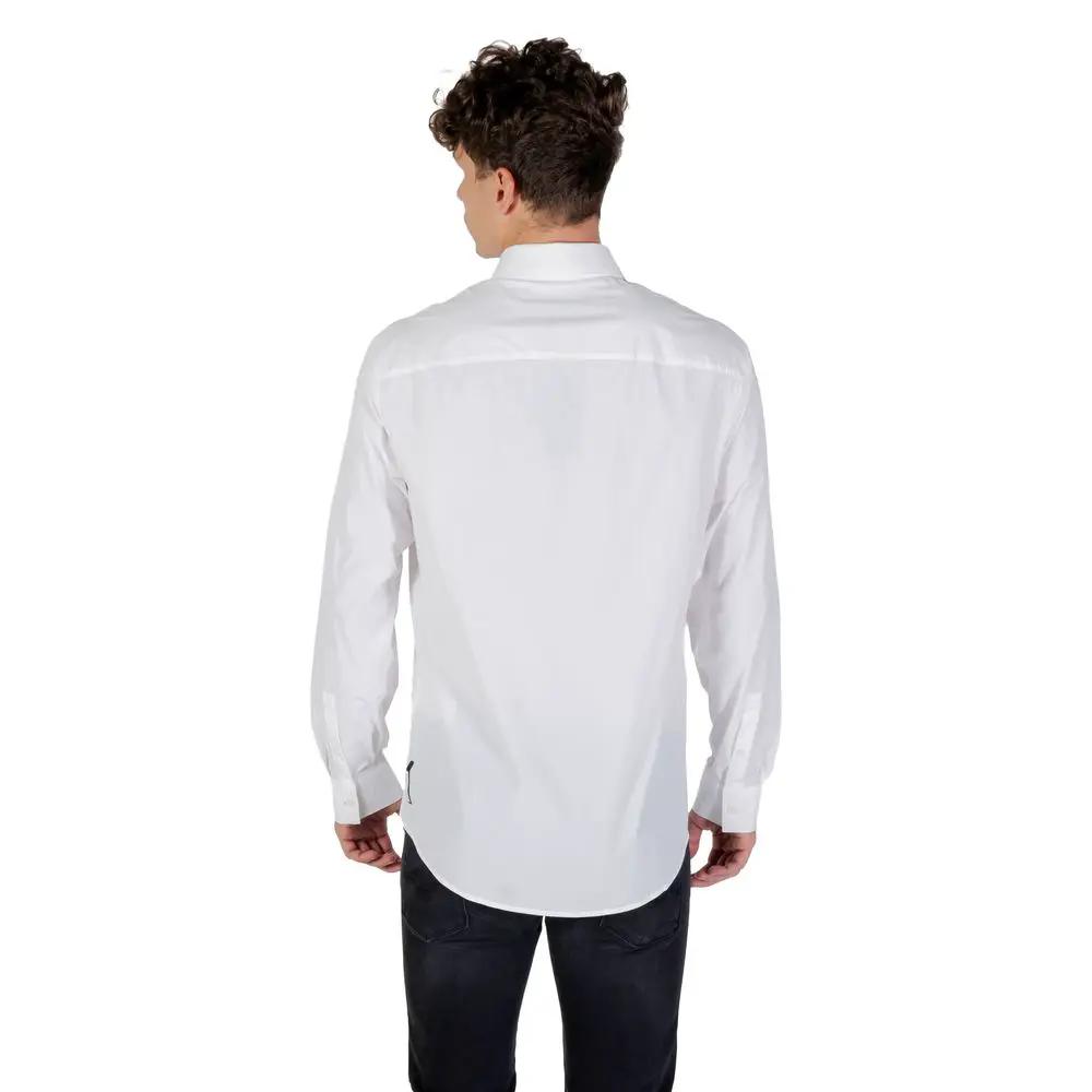 Armani Exchange Armani Exchange Cream Elastane Dress Shirt