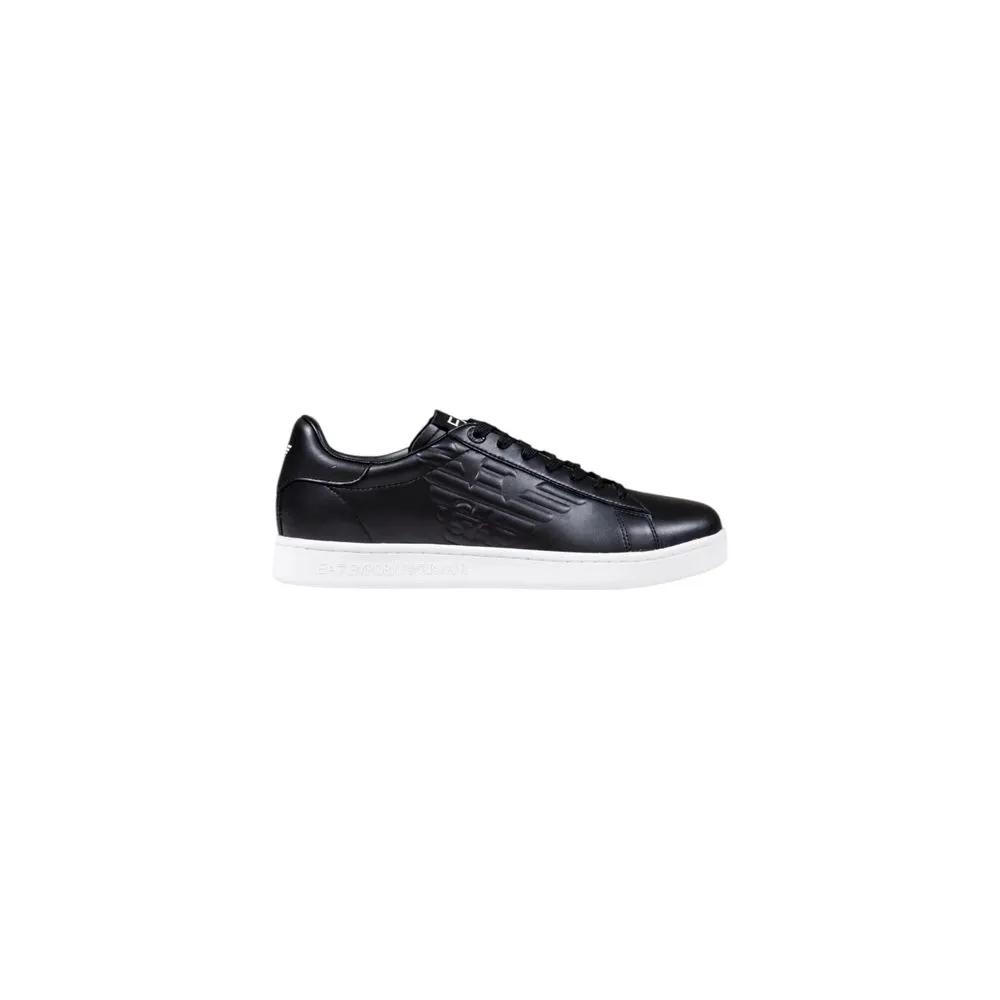 EA7 Emporio Armani Black Leather Sneakers