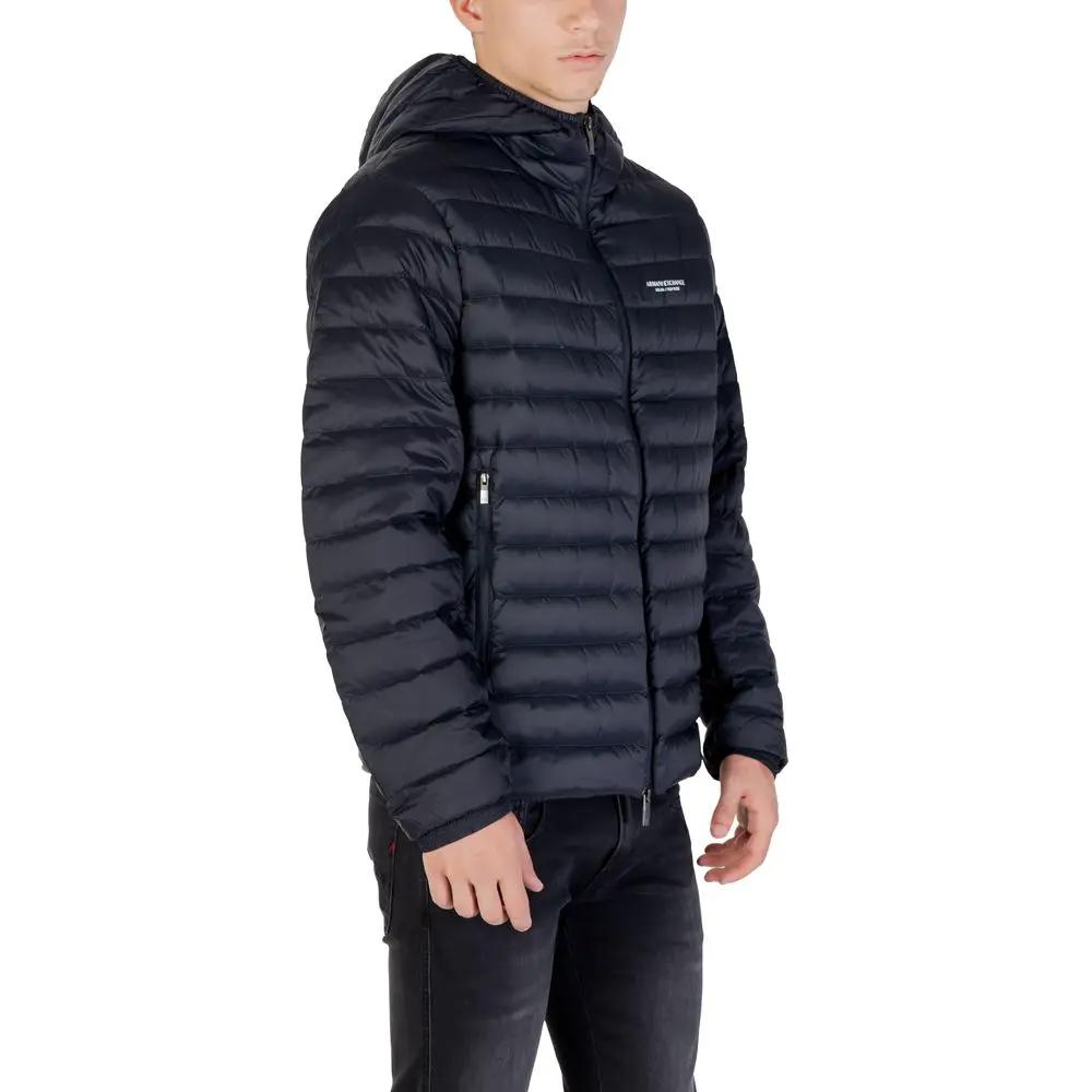 Armani Exchange Blue Polyamide Shell Jacket