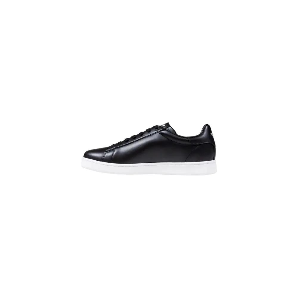 EA7 Emporio Armani Black Leather Sneakers