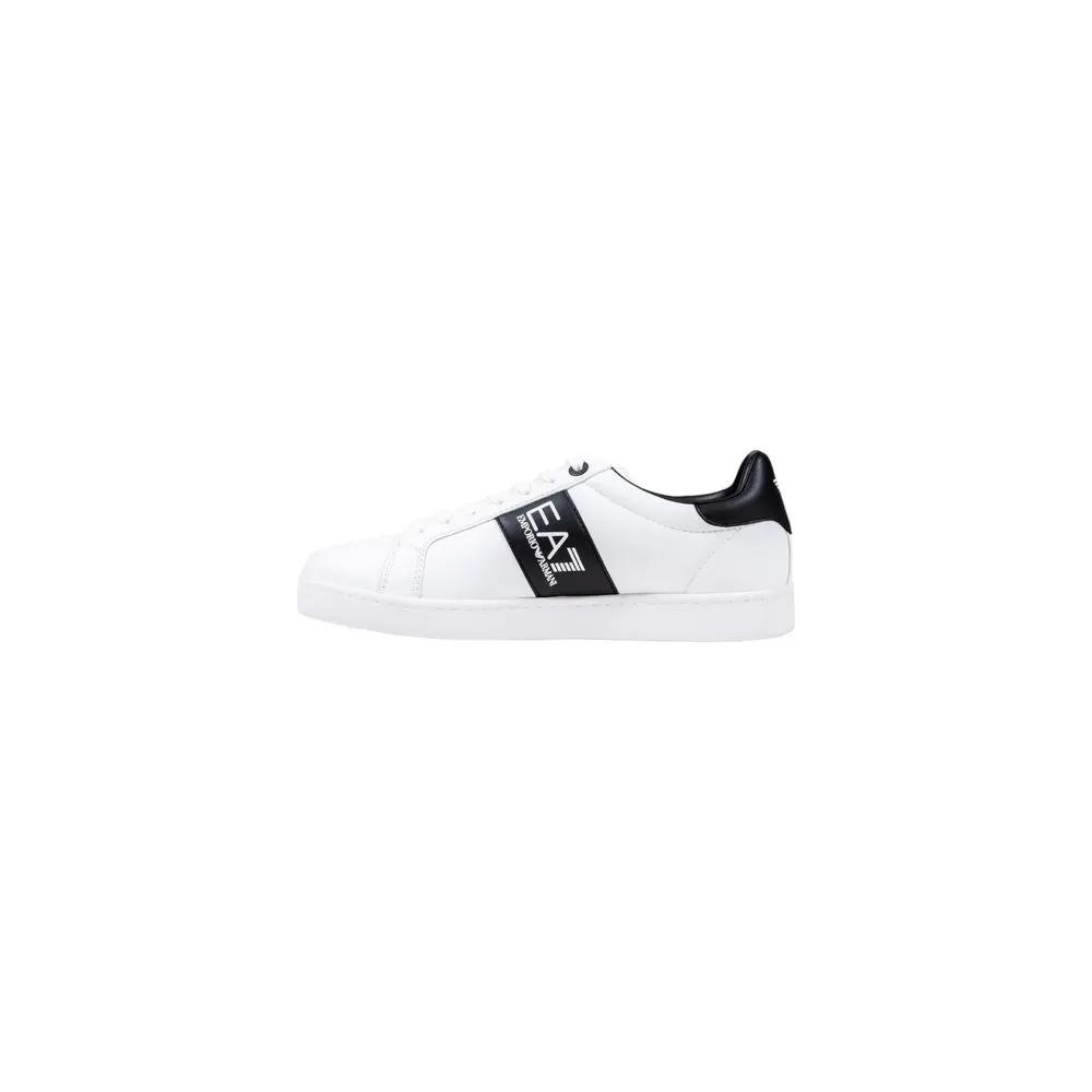 EA7 Emporio Armani Black And White Leather Low Top Sneakers
