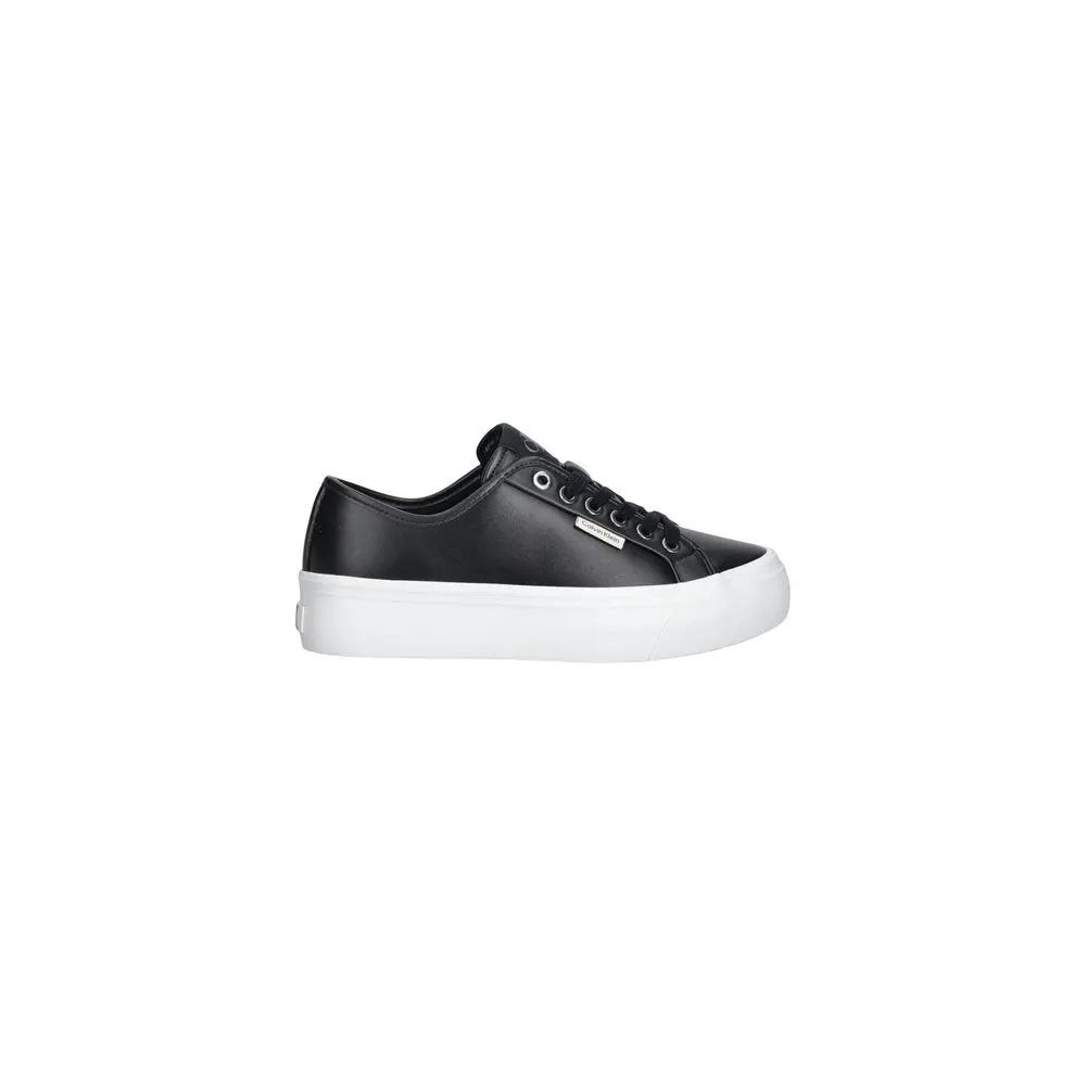 Calvin Klein Jeans Calvin Klein Jeans Black Leather Low Top Sneakers