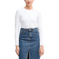T-shirt à manches longues en coton blanc Calvin Klein Jeans