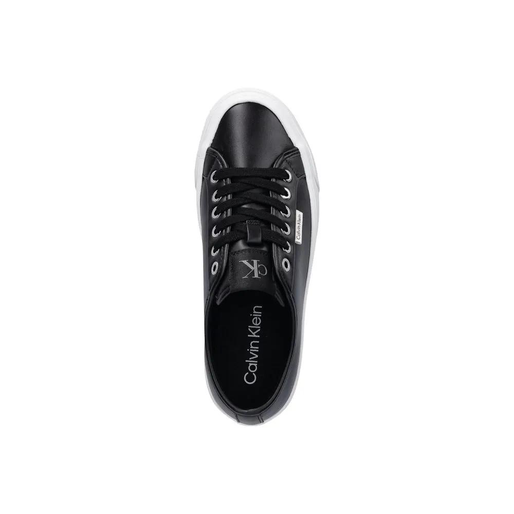 Calvin Klein Jeans Calvin Klein Jeans Black Leather Low Top Sneakers