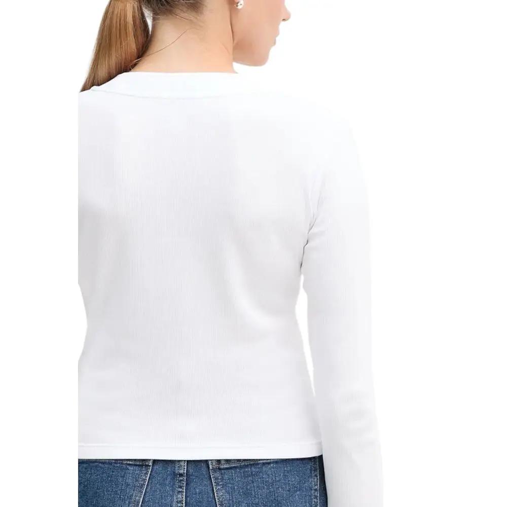 Calvin Klein Jeans White Cotton Long Sleeve T-Shirt