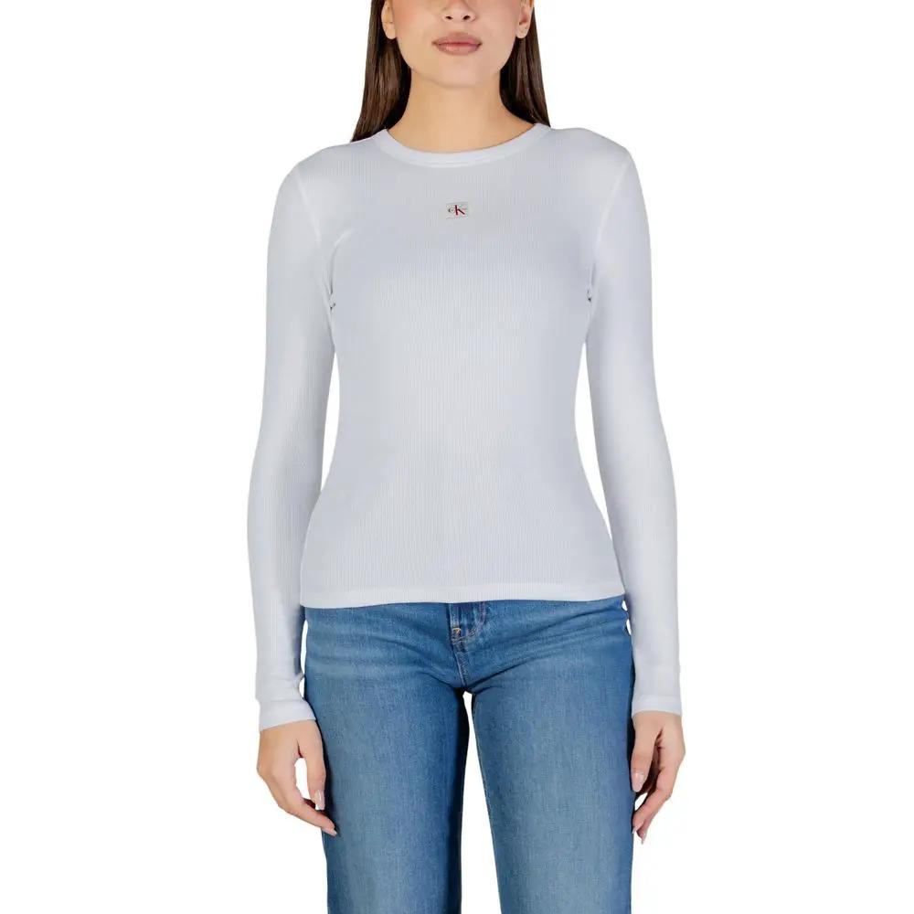 Calvin Klein Jeans Calvin Klein Jeans White Cotton Long Sleeve T-Shirt