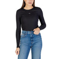 T-shirt noir en coton à manches longues Calvin Klein Jeans