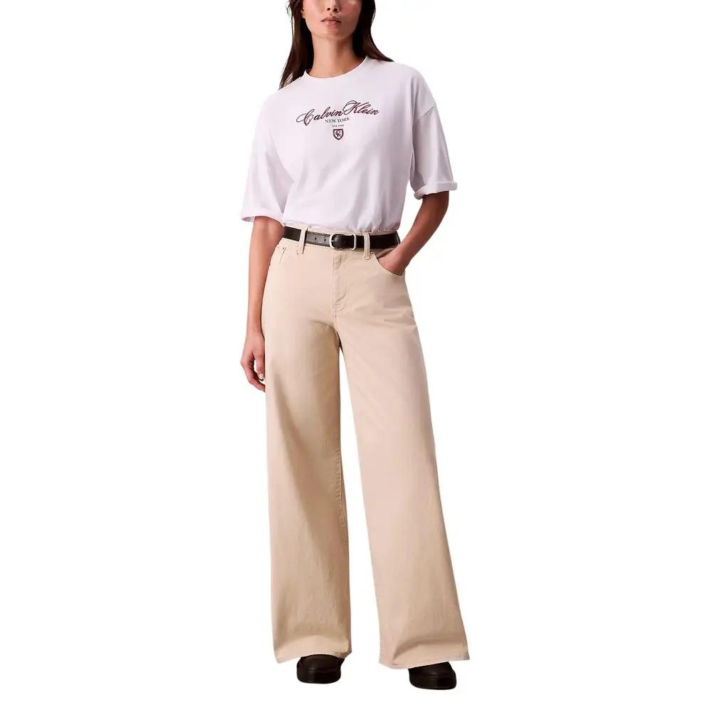 Calvin Klein Jeans White Cotton T-Shirt