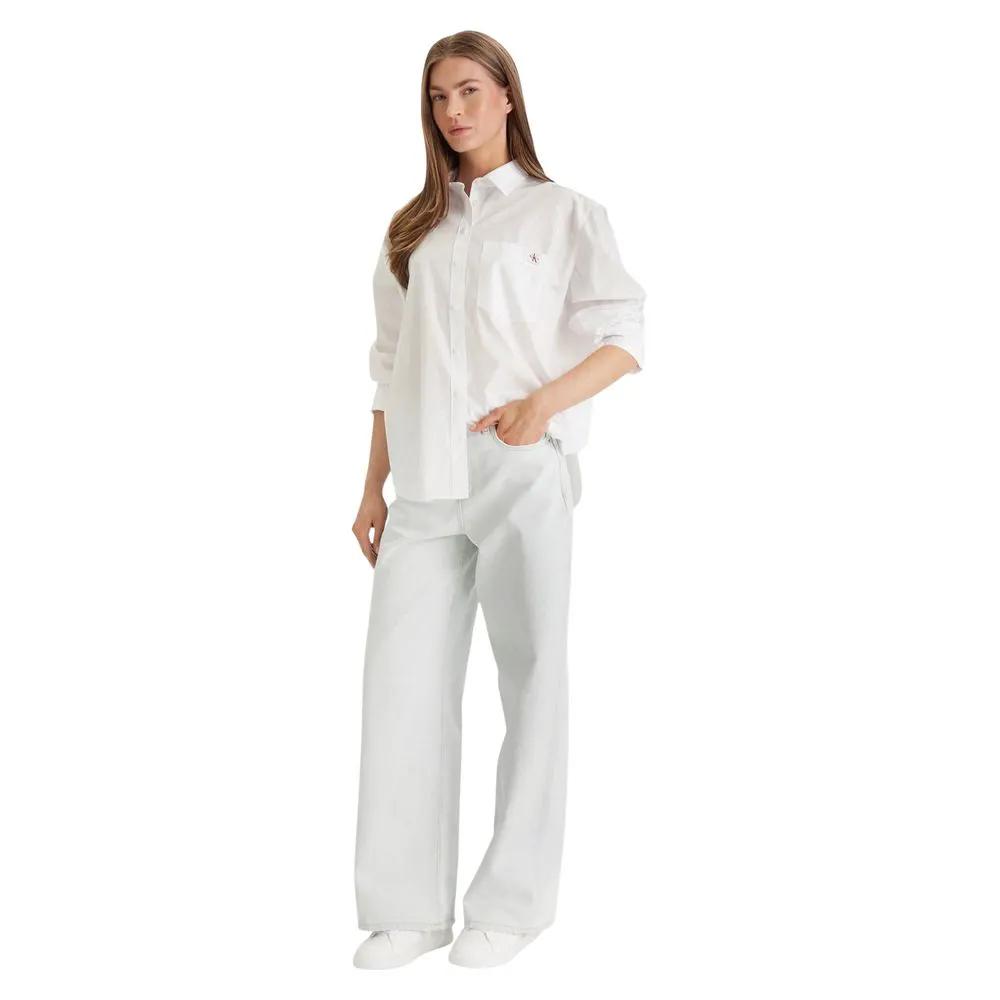 Calvin Klein Jeans White Cotton Blouse