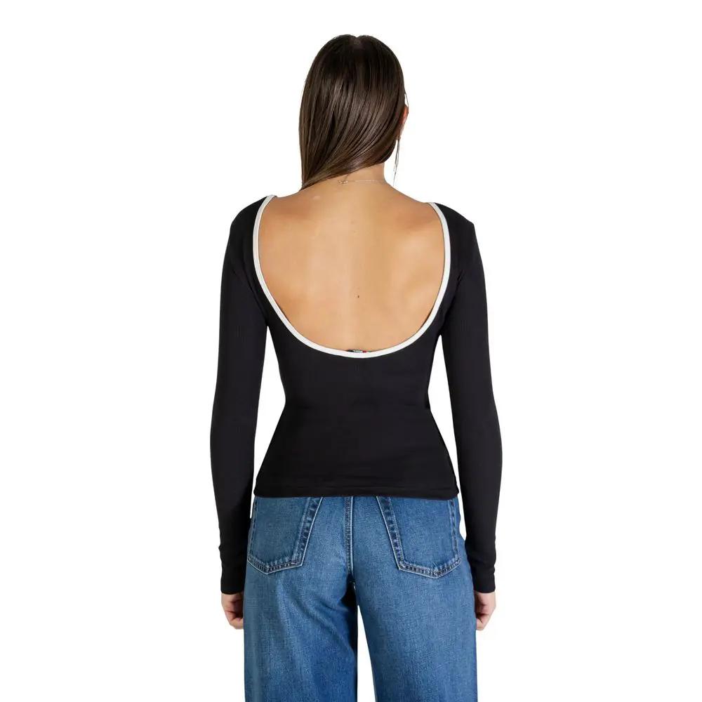 T-shirt Tommy Hilfiger Jeans en coton recyclé noir à manches longues