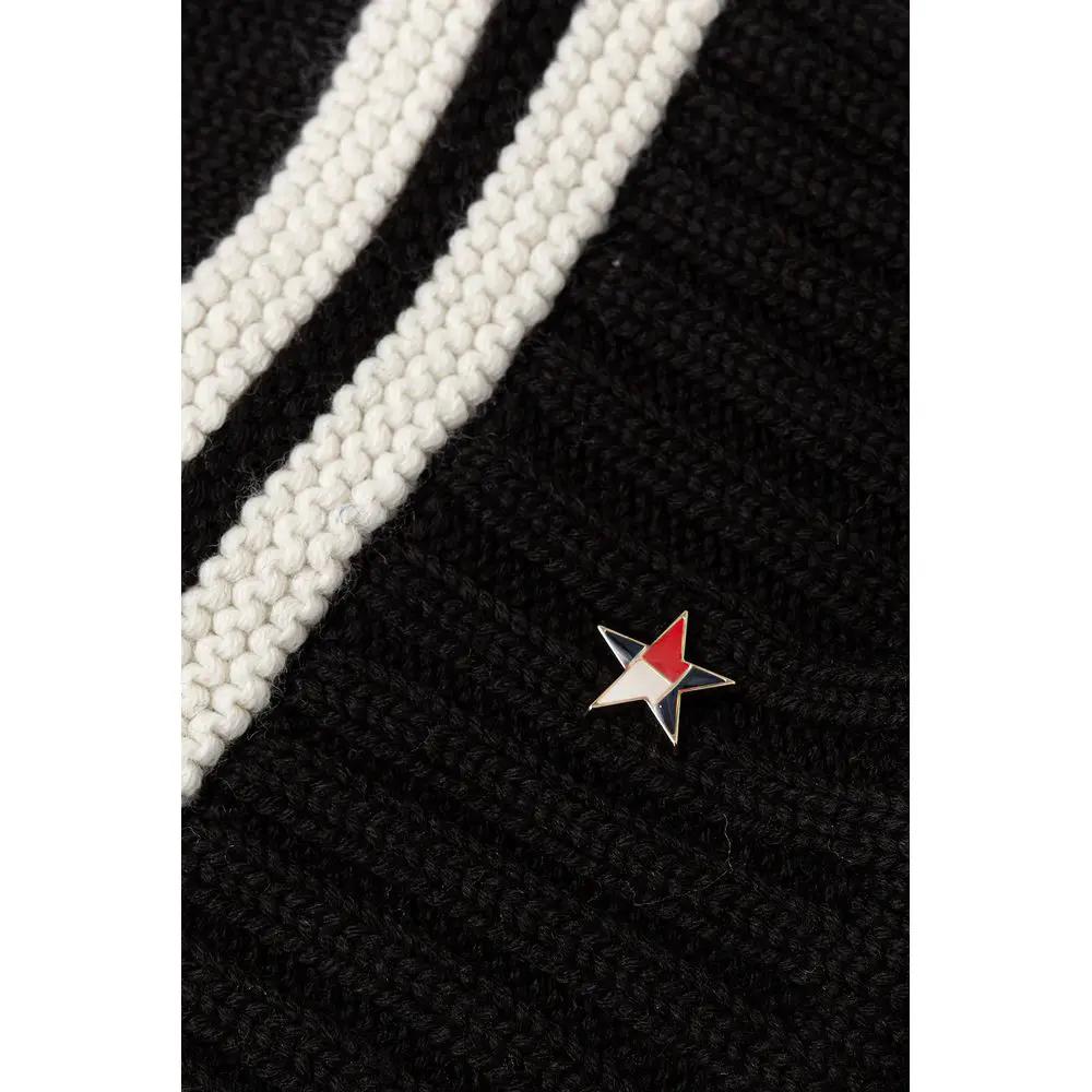 Tommy Hilfiger Jeans Black And White Recycled Wool Cap (Baseball Hat)