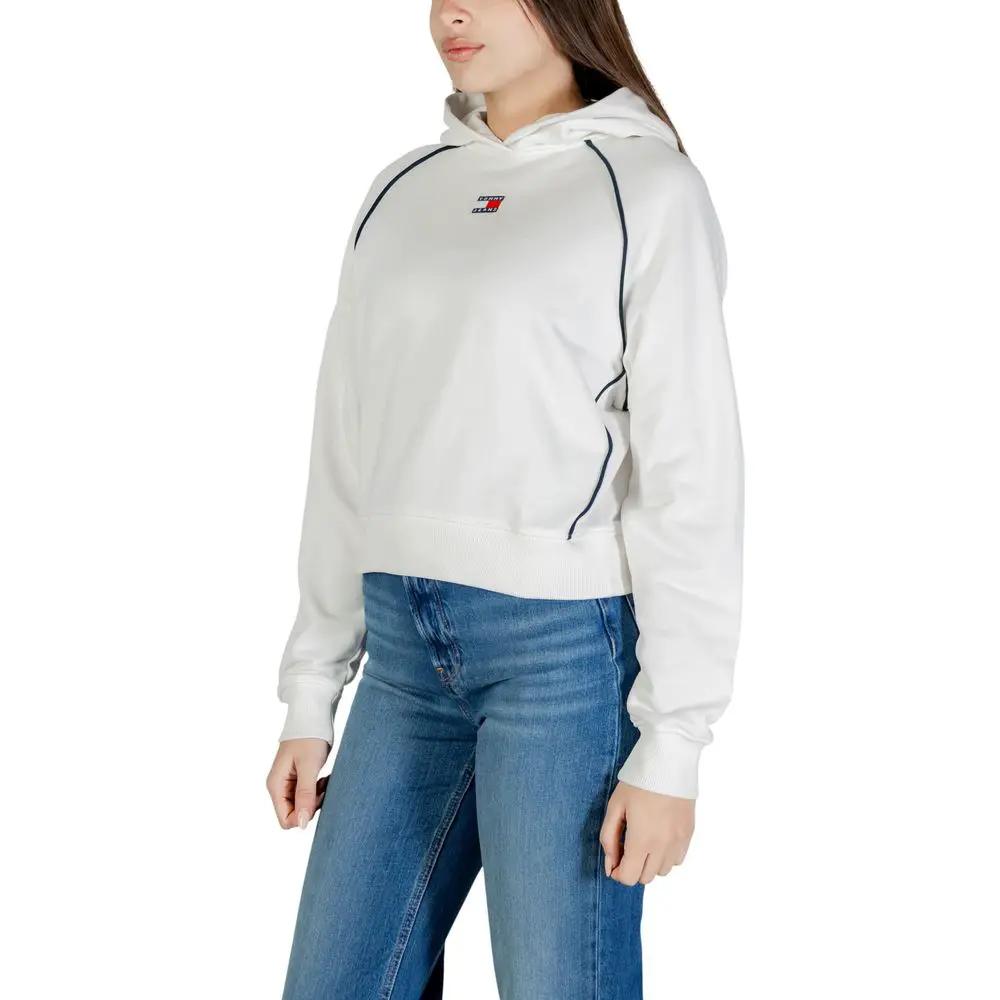 Tommy Hilfiger Jeans Tommy Hilfiger Jeans Cream Recycled Cotton Hoodie