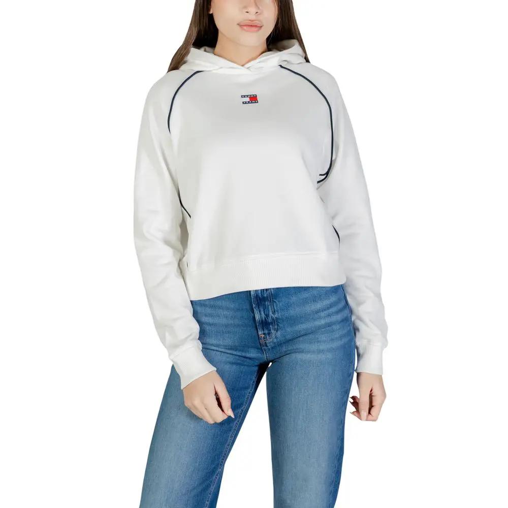Tommy Hilfiger Jeans Tommy Hilfiger Jeans Cream Recycled Cotton Hoodie