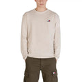 T-shirt Tommy Hilfiger Jeans manches longues beige en coton recyclé