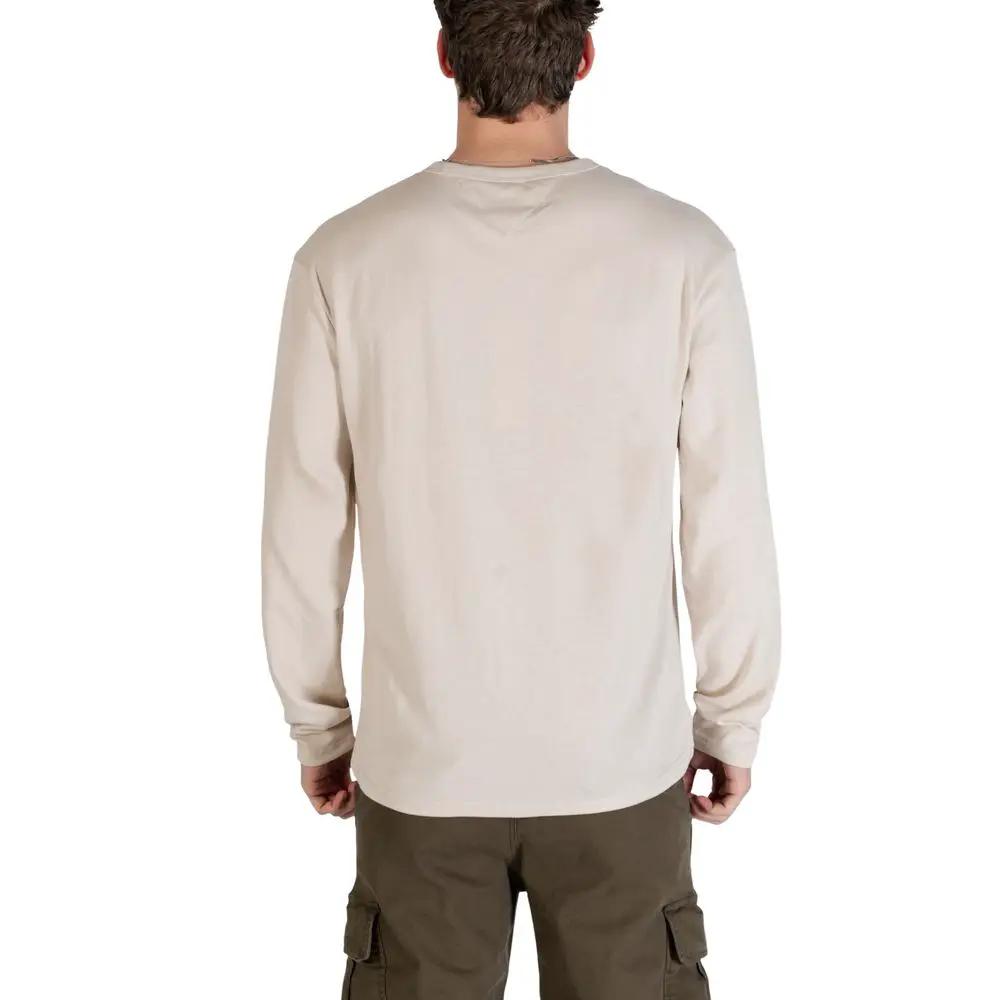 T-shirt Tommy Hilfiger Jeans manches longues beige en coton recyclé