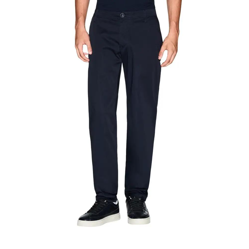 Armani Exchange Armani Exchange Blue Cotton Skinny Pants