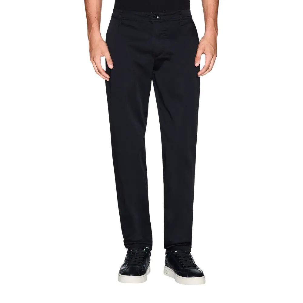 Armani Exchange Armani Exchange Black Cotton Skinny Pants
