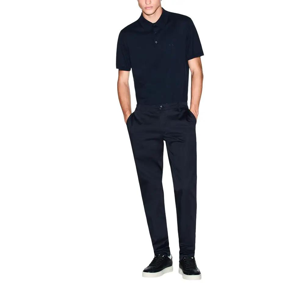 Armani Exchange Armani Exchange Blue Cotton Skinny Pants