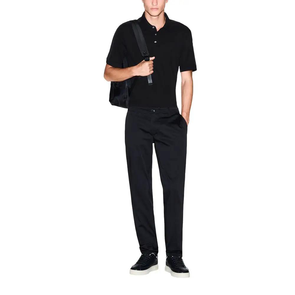 Armani Exchange Armani Exchange Black Cotton Skinny Pants