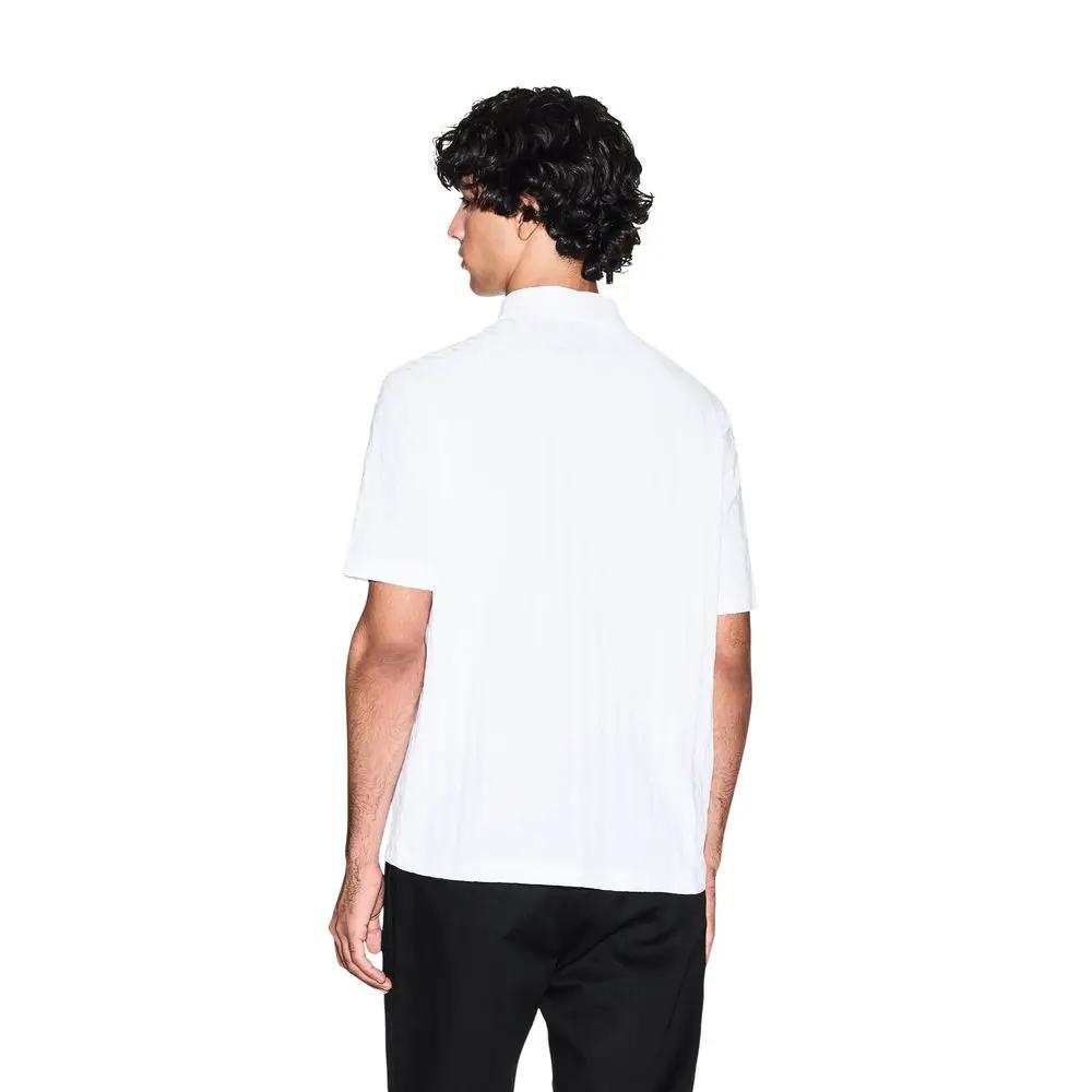 Armani Exchange Armani Exchange White Cotton Polo Shirt