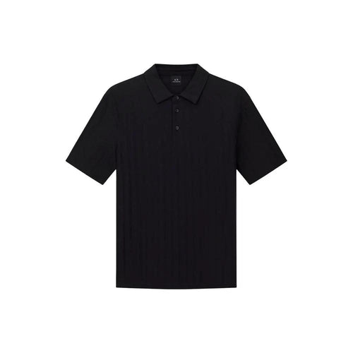 Armani Exchange Armani Exchange Black Cotton Polo Shirt