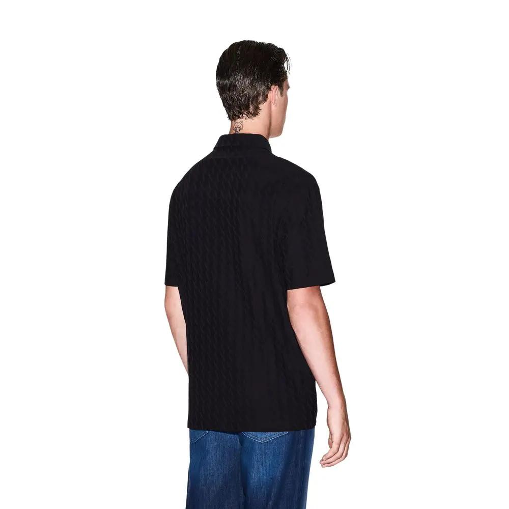 Armani Exchange Armani Exchange Black Cotton Polo Shirt