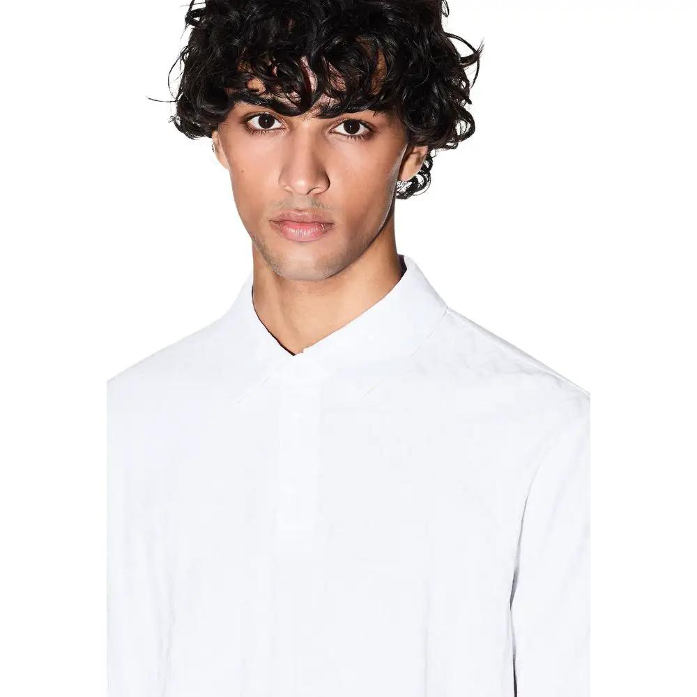 Armani Exchange Armani Exchange White Cotton Polo Shirt