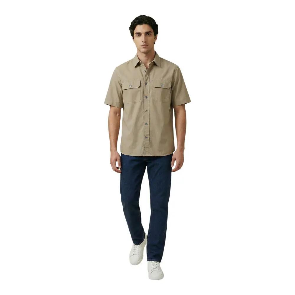 Armani Exchange Armani Exchange Beige Cotton Shortsleeve Shirt