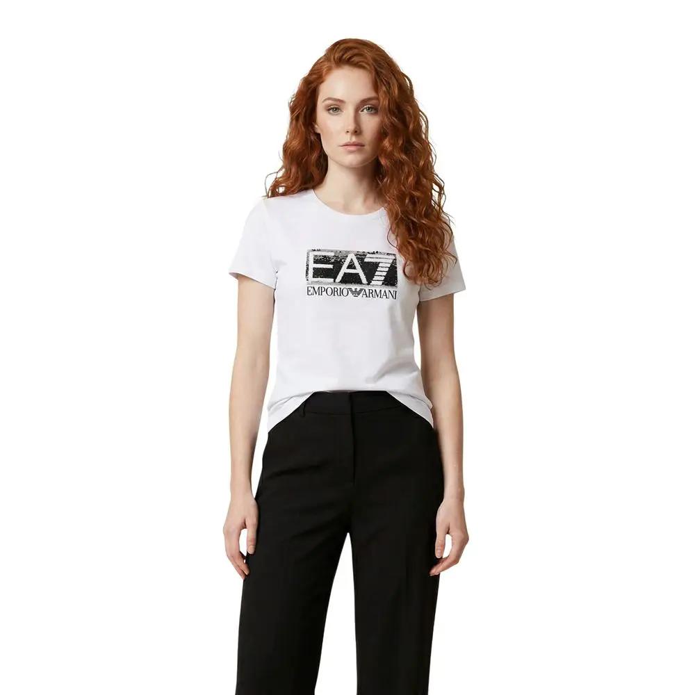 EA7 Emporio Armani EA7 Emporio Armani White Cotton T-Shirt