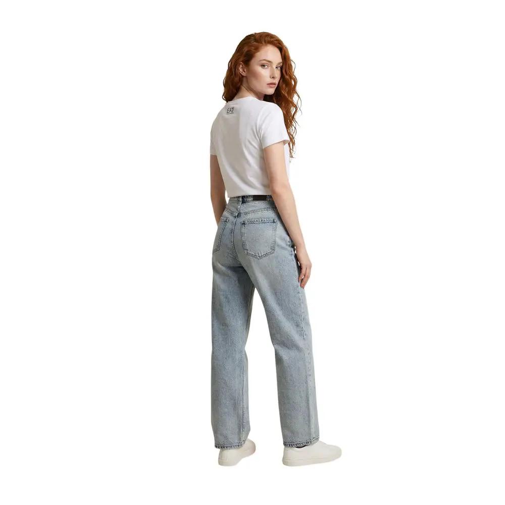 T-shirt en coton blanc EA7 Emporio Armani
