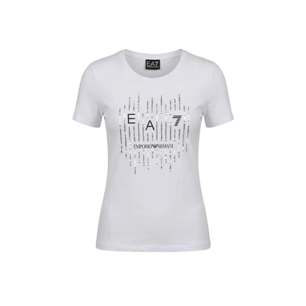 EA7 Emporio Armani White Cotton T-Shirt