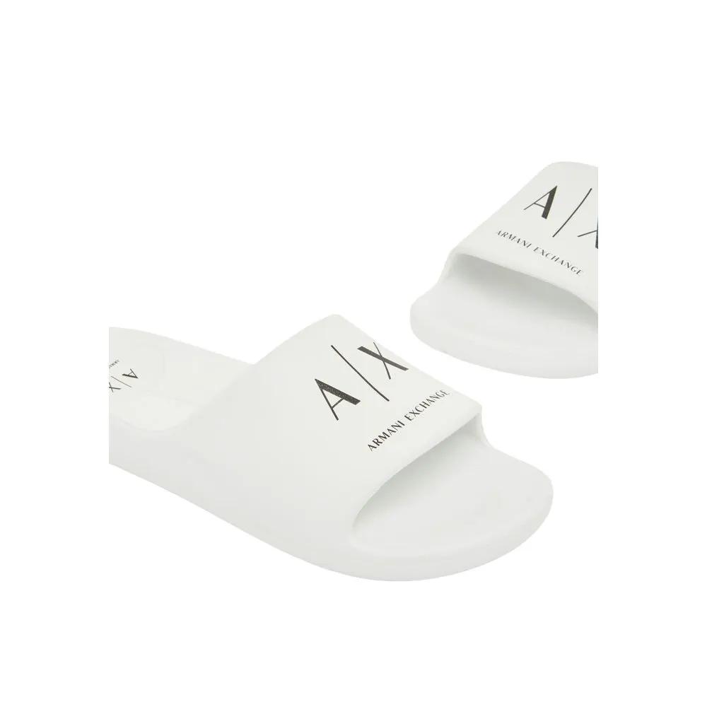 Armani Exchange Black And White EVA Slippers