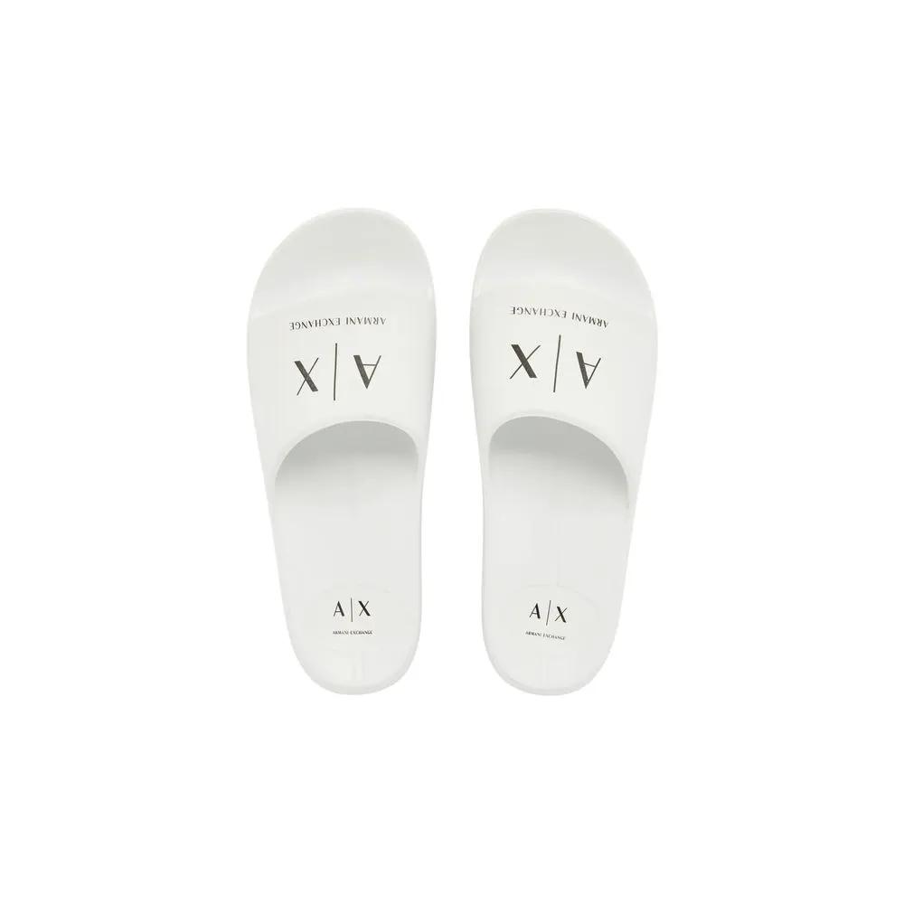 Armani Exchange Black And White EVA Slippers