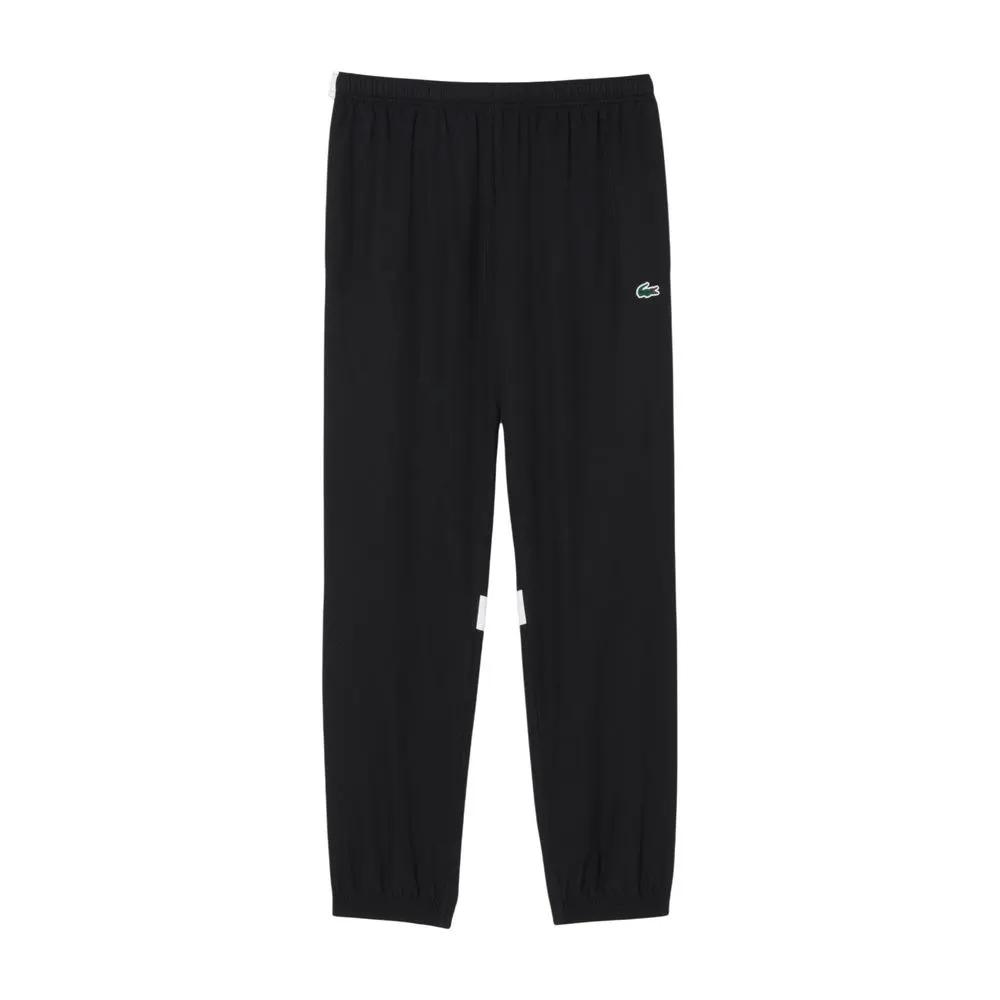 Survêtement en polyester Lacoste noir et blanc