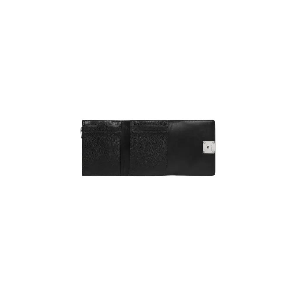 Portefeuille en cuir noir Calvin Klein