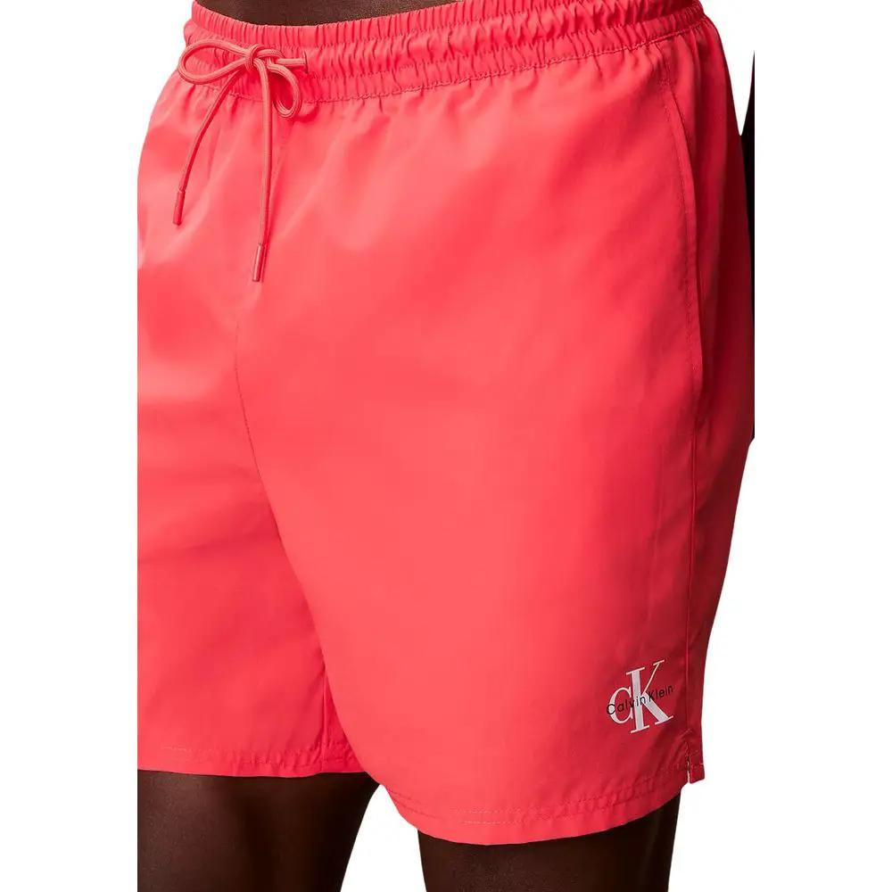 Short de bain Calvin Klein Jeans orange en polyester recyclé